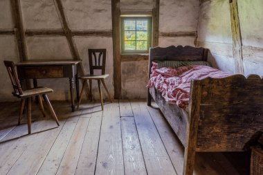 Schwaebisch Hall, Wackershofen, Almanya - 15 Ekim 2019: Bir Alman köyünün iç manzarası.