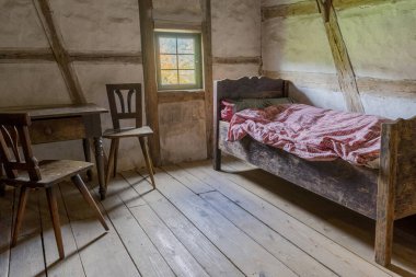 Schwaebisch Hall, Wackershofen, Almanya - 15 Ekim 2019: Bir Alman köyünün iç manzarası.