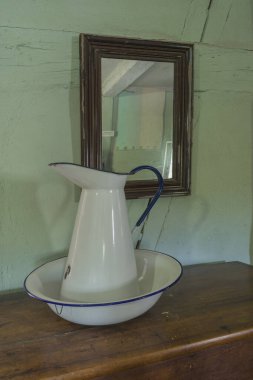 Schwaebisch Hall, Wackershofen, Almanya - 15 Ekim 2019: Bir Alman köyünün iç manzarası.