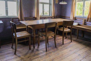 Schwaebisch Hall, Wackershofen, Almanya - 15 Ekim 2019: Bir Alman köyünün iç manzarası.