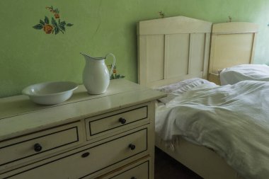 Schwaebisch Hall, Wackershofen, Almanya - 15 Ekim 2019: Bir Alman köyünün iç manzarası.