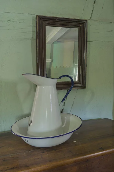 Schwaebisch Hall, Wackershofen, Almanya - 15 Ekim 2019: Bir Alman köyünün iç manzarası.