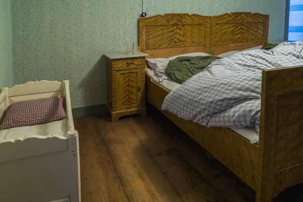 Schwaebisch Hall, Wackershofen, Almanya - 15 Ekim 2019: Bir Alman köyünün iç manzarası.