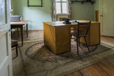 Schwaebisch Hall, Wackershofen, Almanya - 15 Ekim 2019: Bir Alman köyünün iç manzarası.