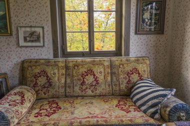 Schwaebisch Hall, Wackershofen, Almanya - 15 Ekim 2019: Bir Alman köyünün iç manzarası.