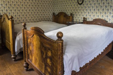 Schwaebisch Hall, Wackershofen, Almanya - 15 Ekim 2019: Bir Alman köyünün iç manzarası.