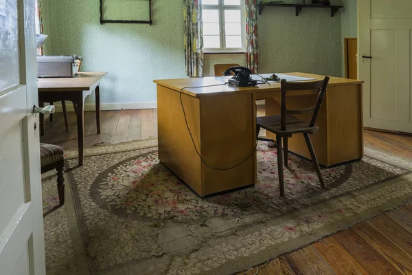 Schwaebisch Hall, Wackershofen, Almanya - 15 Ekim 2019: Bir Alman köyünün iç manzarası.