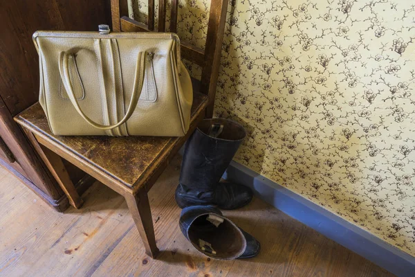 Schwaebisch Hall, Wackershofen, Almanya - 15 Ekim 2019: Bir Alman köyünün iç manzarası.