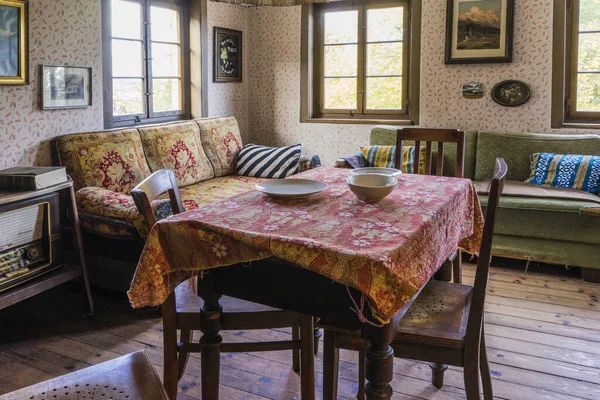 Schwaebisch Hall, Wackershofen, Almanya - 15 Ekim 2019: Bir Alman köyünün iç manzarası.