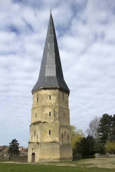 Turm der Abtei Saint-Winoc, bergues, nord pas de calais, Frankreich — Stockfoto