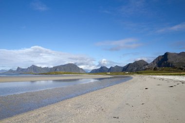 Yttersand Beach, Moskenesoy, Lofoten Adaları, Norveç