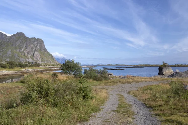 Landschaft in der Nähe von Kartneset, vestvagoy, lofoten Inseln, Norwegen — Stockfoto