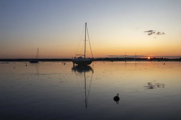 Solnedgång i Old Leigh, Leigh-on-Sea, Essex, England — Stockfoto