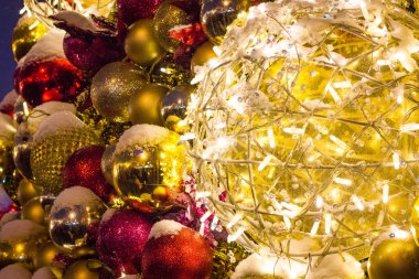 Moskova 'da Noel. Gece görünümü