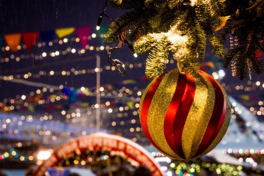 Moskova 'da Noel. Gece görünümü