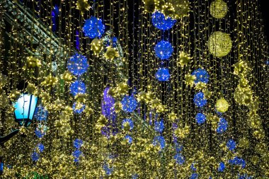 Moskova 'da Noel. Gece görünümü