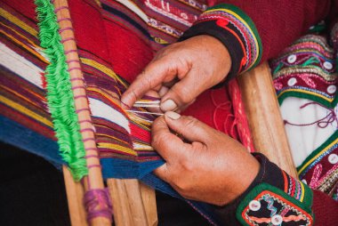 Peru And Dağları El yapımı Kadın Tekstili