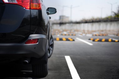 Siyah yeni Japon suv araç otomatik ayrıntıları