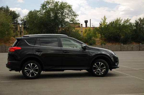 Zwarte nieuwe Japanse suv auto auto in details — Stockfoto