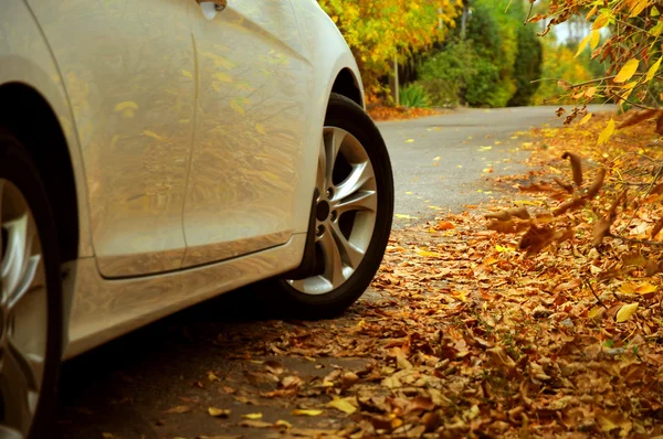 Bílé korejské auto v detailech — Stock fotografie