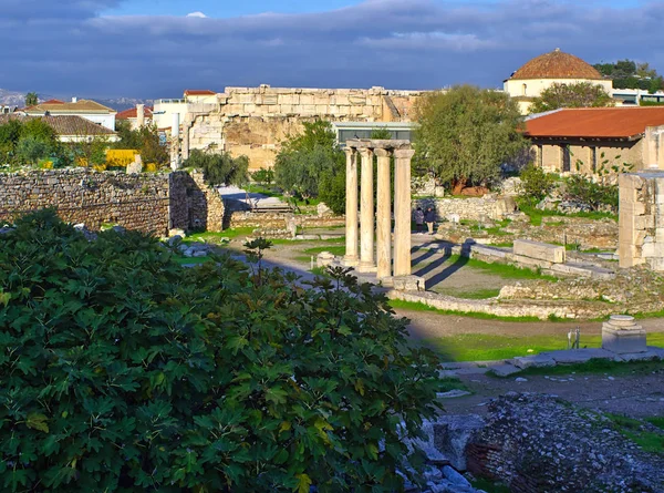 Афіни Греція Грудня 2019 Римський Форум Агора Афінах Греція Стародавня — стокове фото