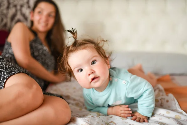 have fun with mommy. Mommy and me have fun together. Close up. Spending time with mother. Single mother