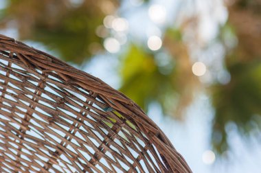 Kahverengi kumsal şemsiyesi kavurucu güneşten korur