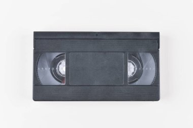 Video kaset. Beyaz arka planda eski bir video kaset. Retro
