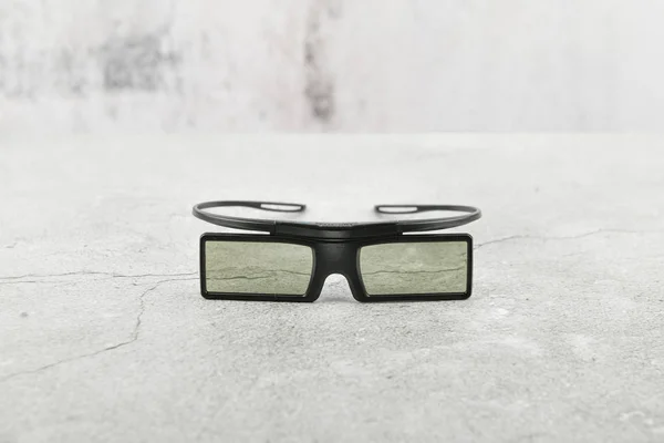 3D-Brille. Filetleys. auf Beton. Platz zum Schreiben — Stockfoto