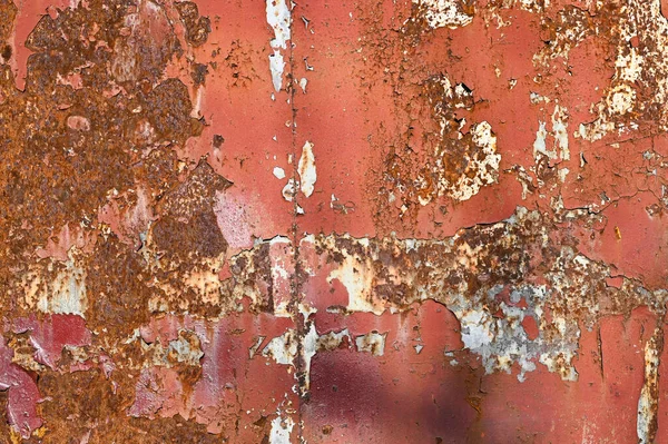 Παλιός Πορτοκαλί Μεταλλικός Τοίχος Πορτοκαλί — Φωτογραφία Αρχείου