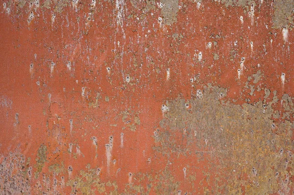 オレンジの古いオレンジ色の金属壁 — ストック写真