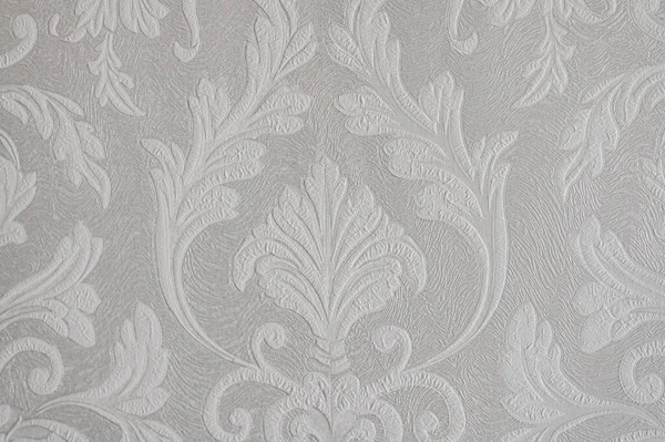 beyaz duvar kağıdının desenli dokusu.
