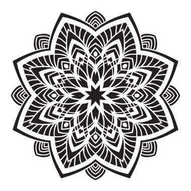 El çizim zentangle mandala öğesi