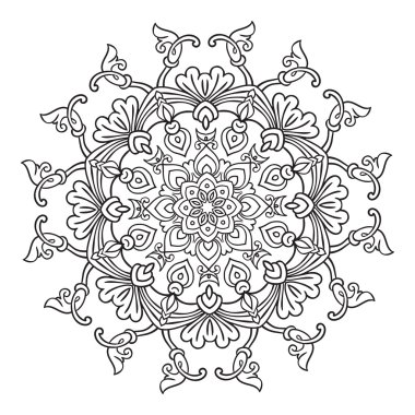 El çizim mandala öğesi