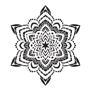El çizim zentangle mandala öğesi