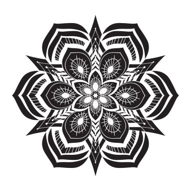 El çizim zentangle mandala öğesi
