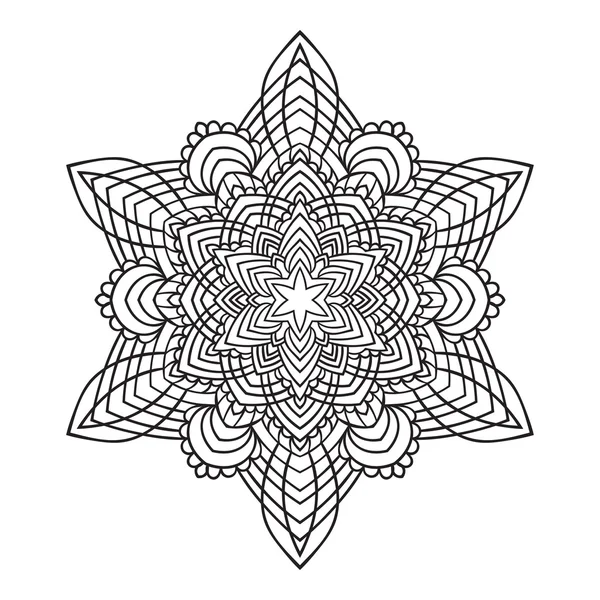 Desenho à mão zentangle mandala elemento —  Vetores de Stock