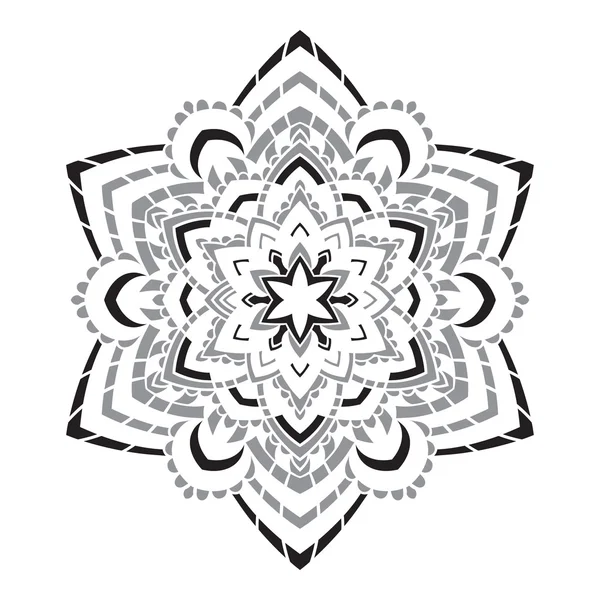 Elemento mandala zentangle disegno a mano — Vettoriale Stock