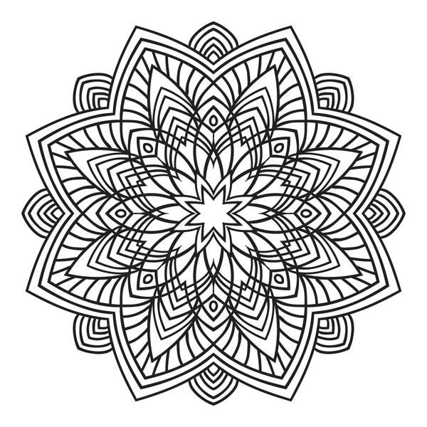 Elemento mandala zentangle disegno a mano — Vettoriale Stock