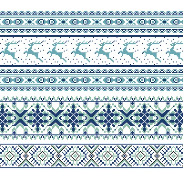 Set di ornamento festa etnica modello in diversi colori — Vettoriale Stock