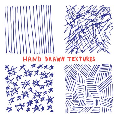 Beyaz zemin üzerine çizilen mürekkep doku izole el ayarla