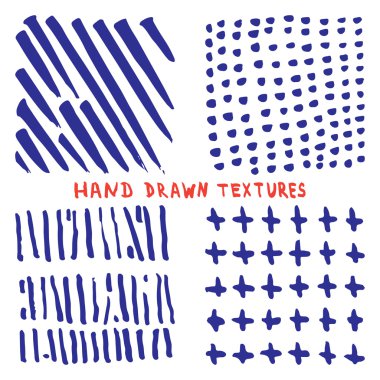 Beyaz zemin üzerine çizilen mürekkep doku izole el ayarla