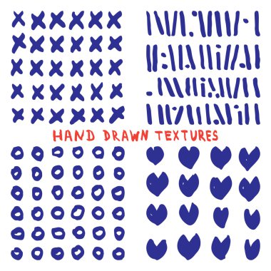 Beyaz zemin üzerine çizilen mürekkep doku izole el ayarla