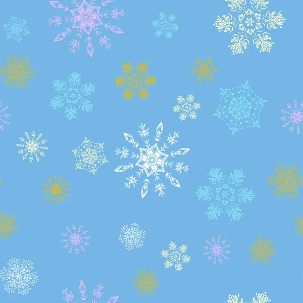 Ручной рисунок каракули натурального цвета снежинки плавно. Зентагл-мандала . — стоковый вектор