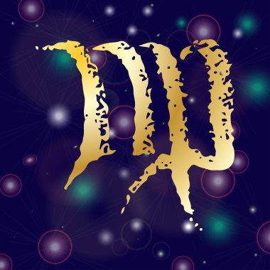 Çizilmiş kroki burç Başak web simgesi