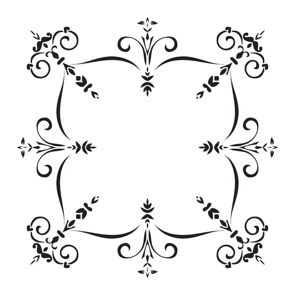 Handzeichnungsmuster für Fliesen in schwarz-weißen Farben. italienischer Majolika-Stil — Stockvektor