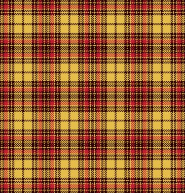 Tartan kontrol içinde sarı, kırmızı ve kahverengi ekose doku seamless modeli.