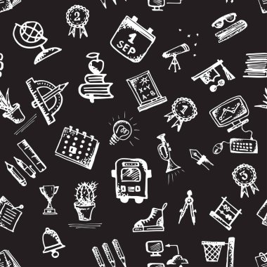 Çizilmiş doodle simgeler, spor tema ile Seamless modeli. Beyaz arka plan