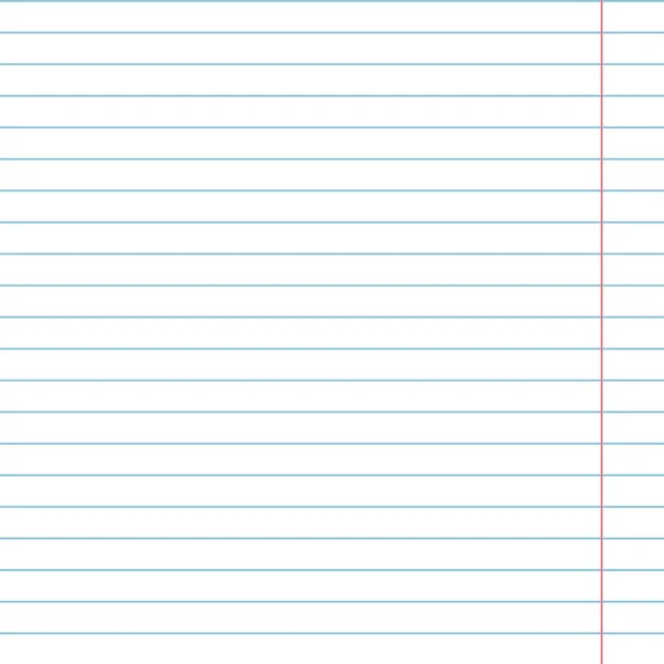Лист шкільного зошита для вправ. Сині смуги, вертикальний безшовний фон, проста порожня . — стоковий вектор