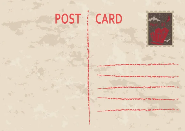 Αποκριών, γραμματόσημα κάρτα, vintage στυλ — Διανυσματικό Αρχείο